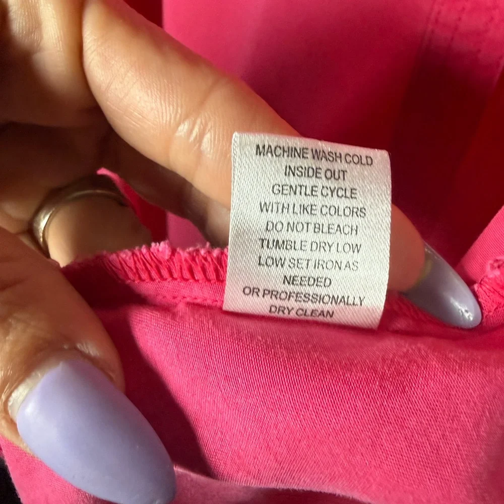 grand & greene beautiful Fuchsia Button-Front Shirt. Size large - Picture 5 of 9